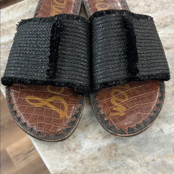 Sam Edelman Slides Sandals Black Rubber Sole size 8.5 - Picture 8 of 14